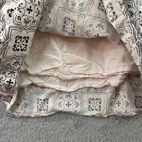 Ann Taylor XS Short Sleeve Shirt Mock Neck Black White Lined Timeless - Picture 5 of 9